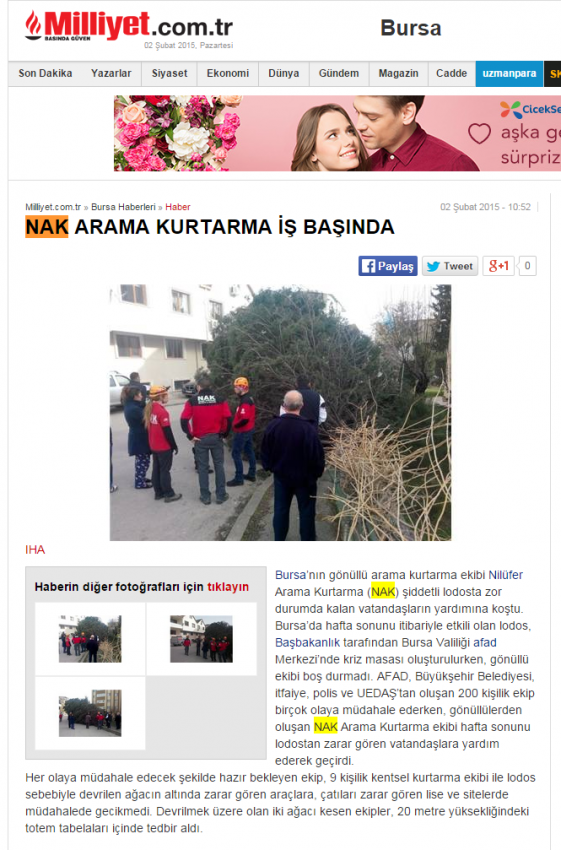 NAK Arama Kurtarma iş başında