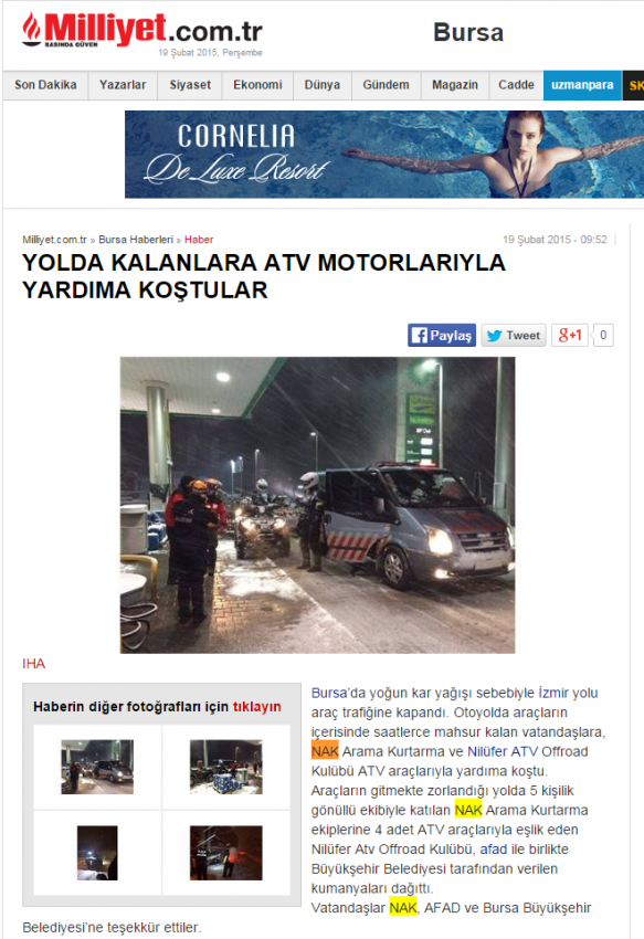 Yolda kalanlara ATV motorlarıyla yardıma koştular